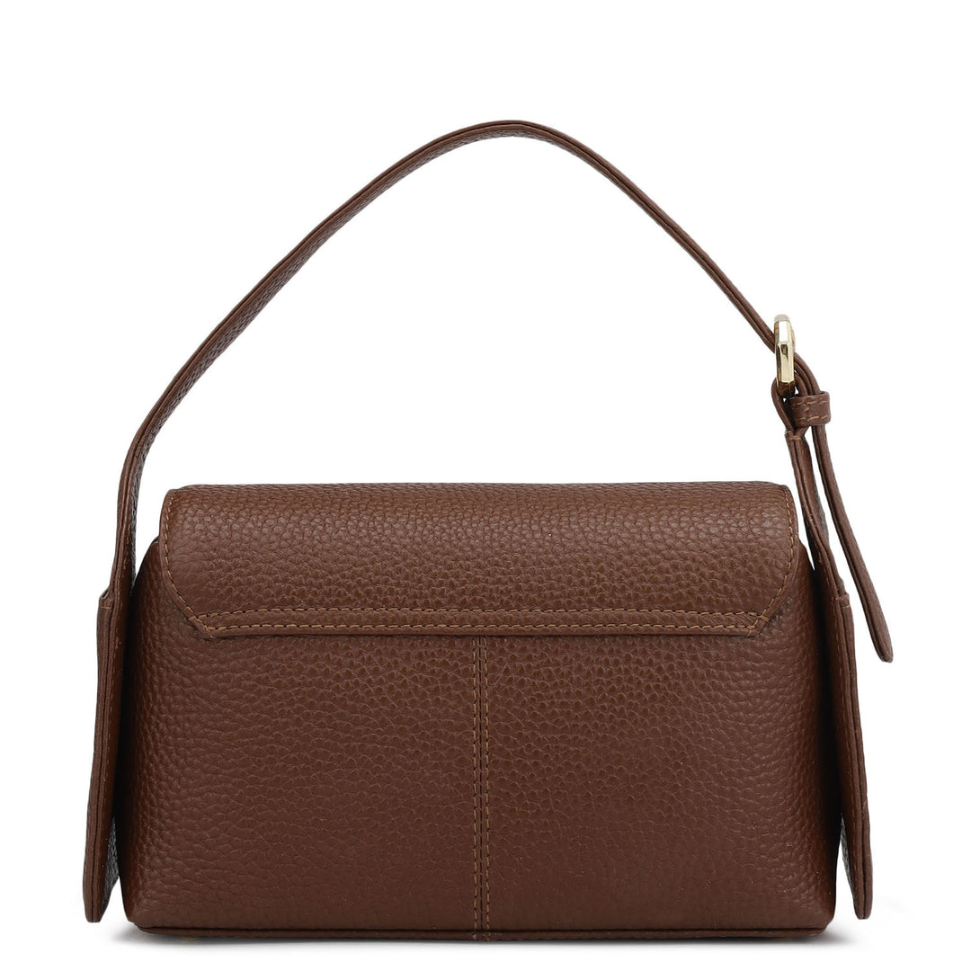 Small Wax Leather Sling - Espresso