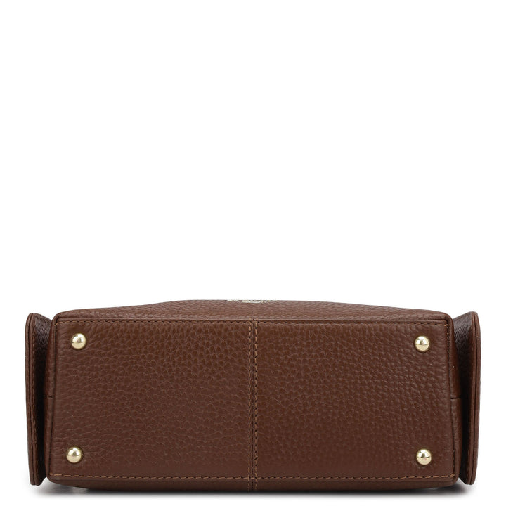 Small Wax Leather Sling - Espresso