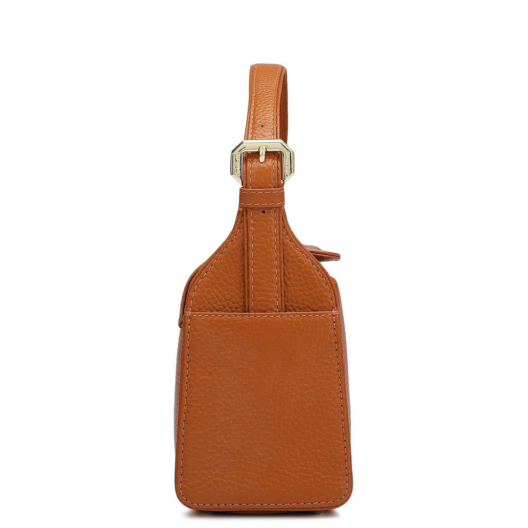 Small Wax Leather Sling - Orange