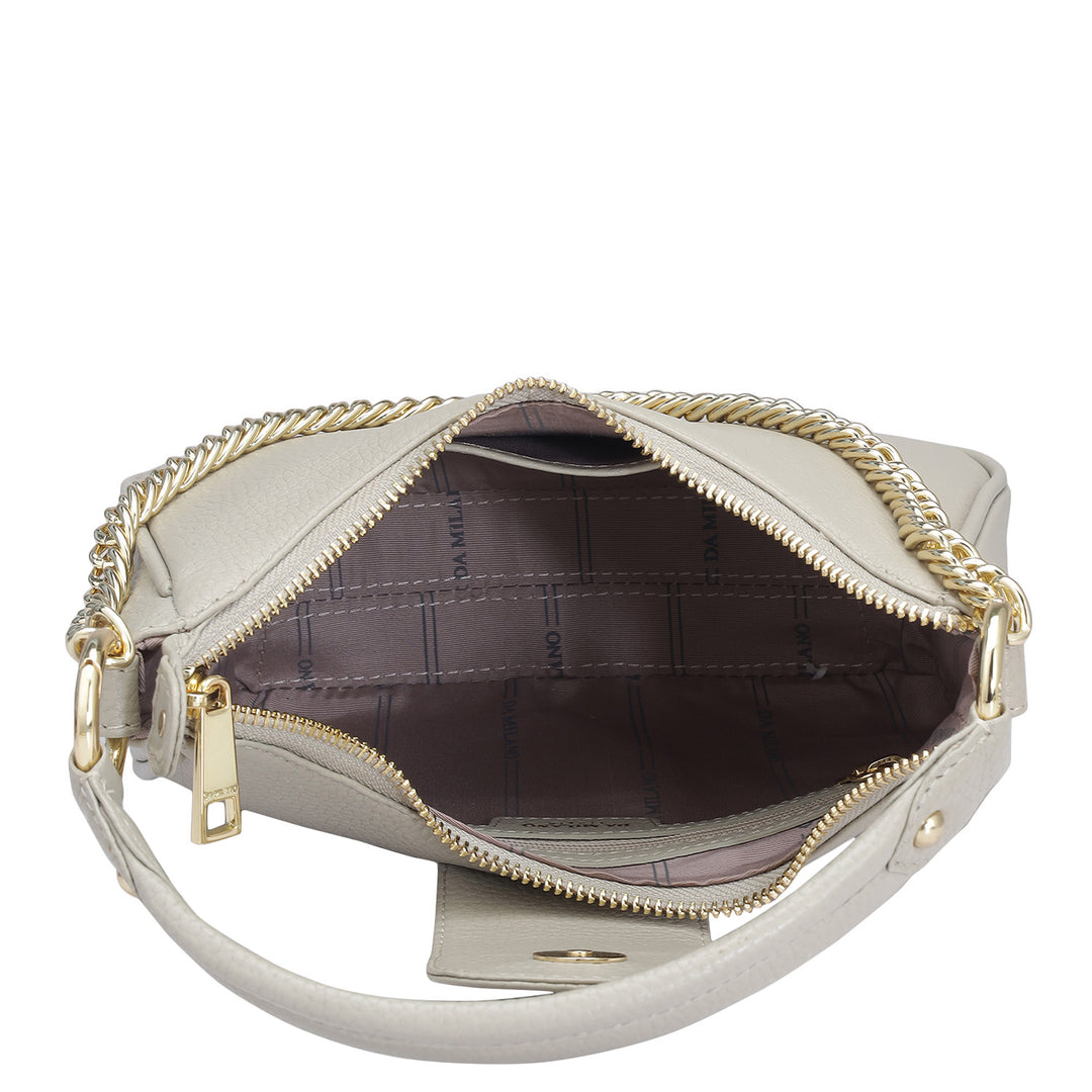 Small Wax Leather Sling - Khaki