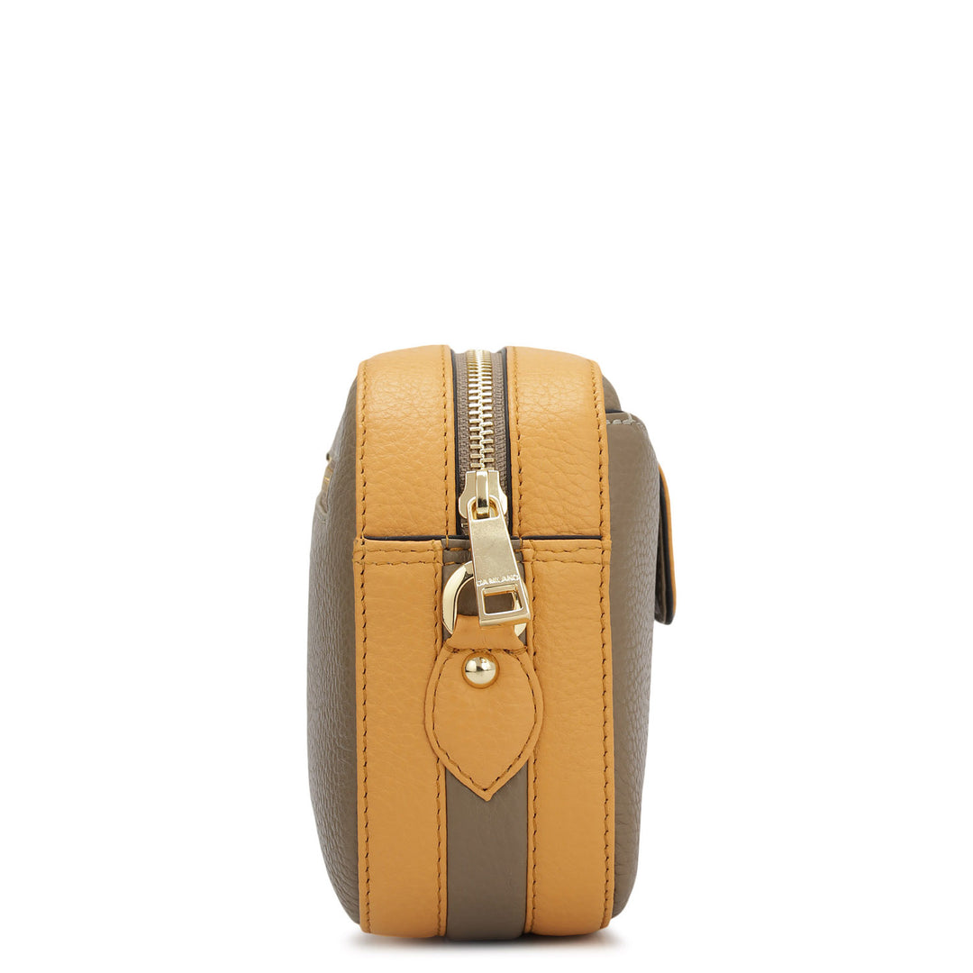 Small Wax Leather Sling - Greyish Taupe