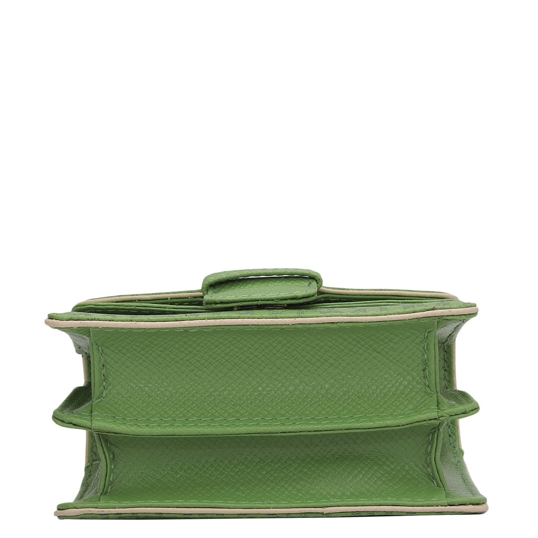 Small Monogram Franzy Leather Sling - Kiwi