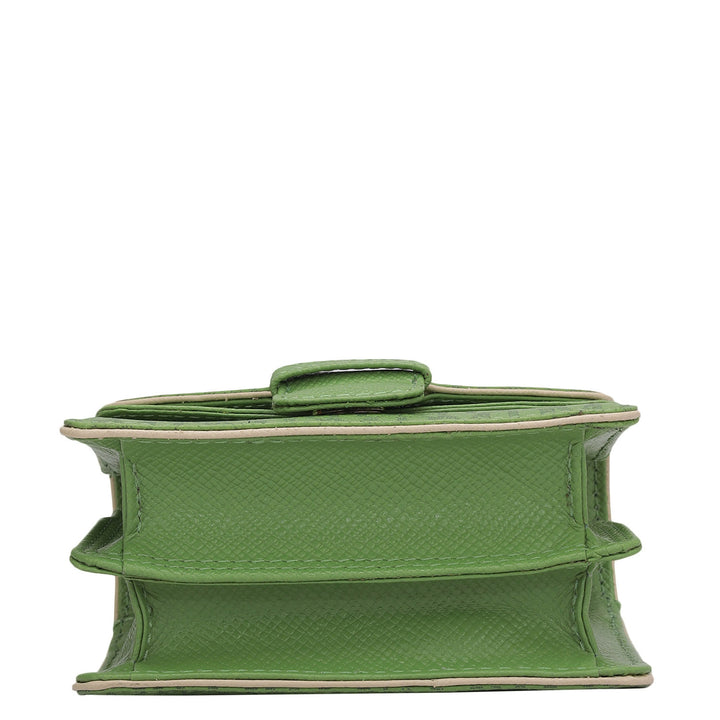 Small Monogram Franzy Leather Sling - Kiwi