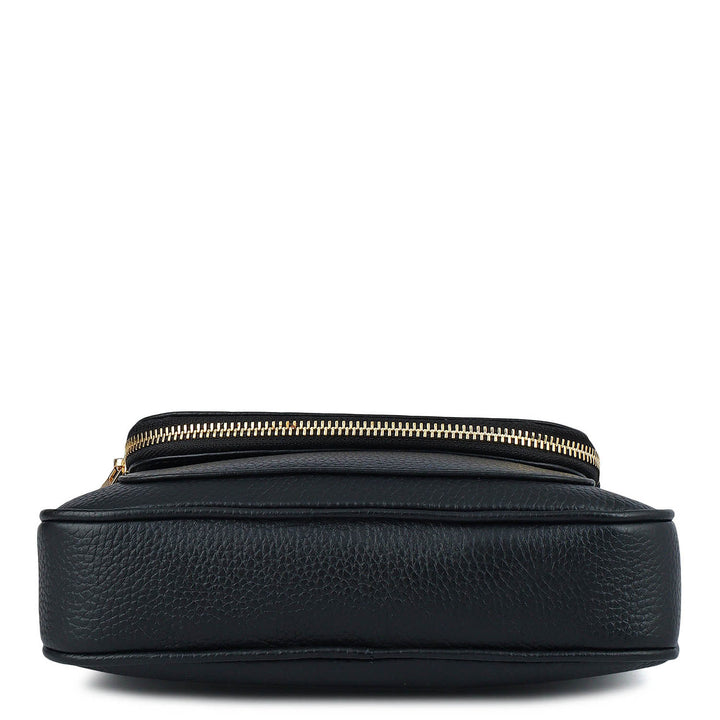 Small Wax Leather Sling - Black