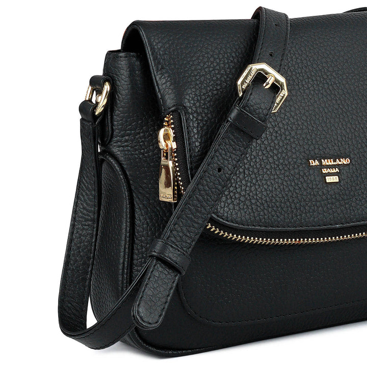 Small Wax Leather Sling - Black