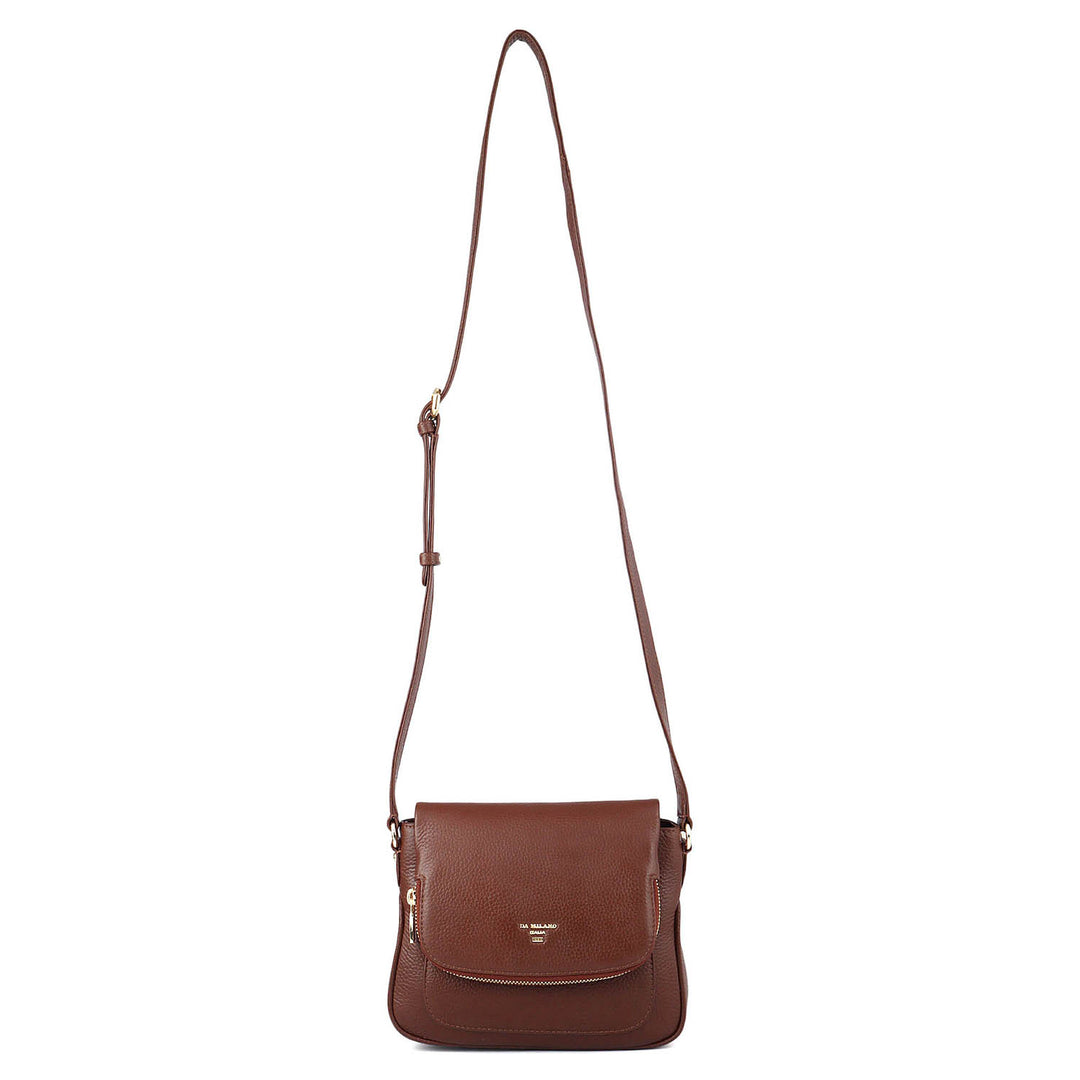 Small Wax Leather Sling - Espresso