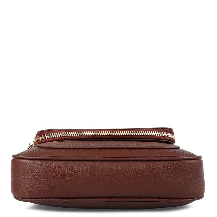 Small Wax Leather Sling - Espresso