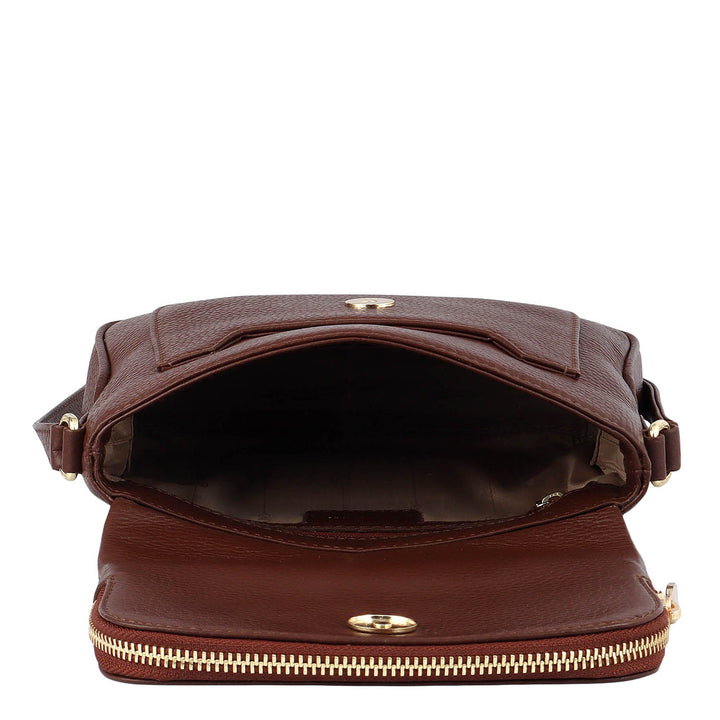 Small Wax Leather Sling - Espresso