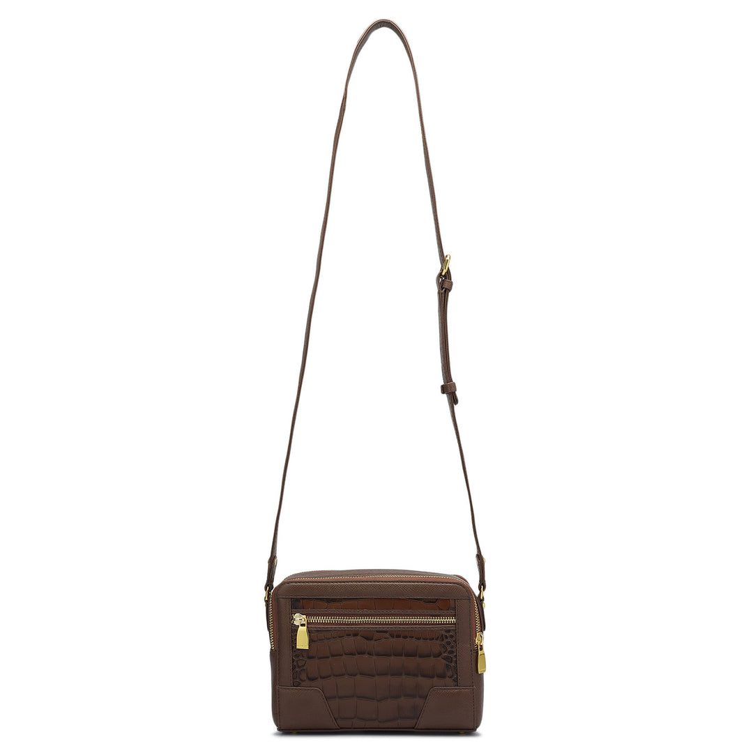 Small Croco Franzy Leather Sling - Date