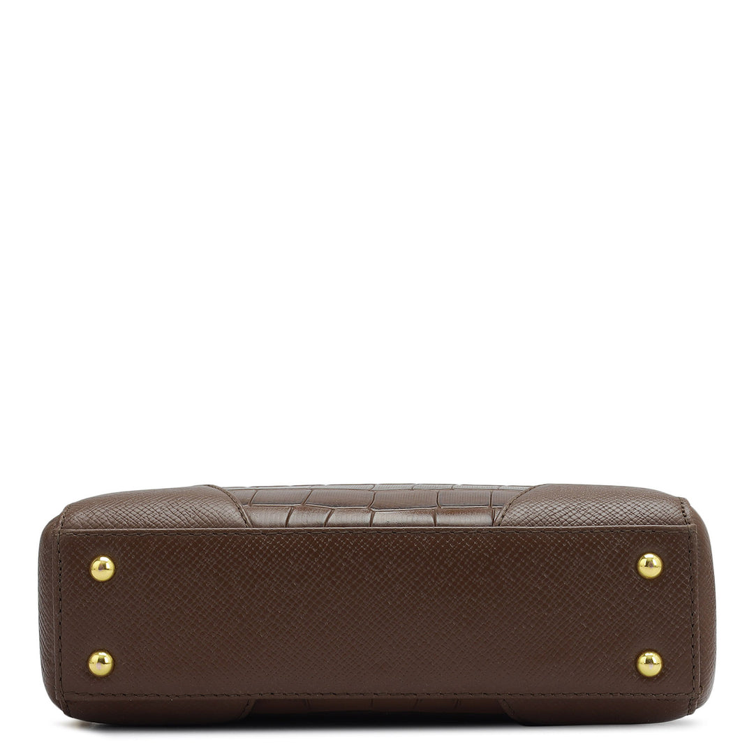 Small Croco Franzy Leather Sling - Date