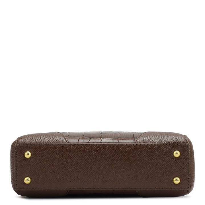 Small Croco Franzy Leather Sling - Date