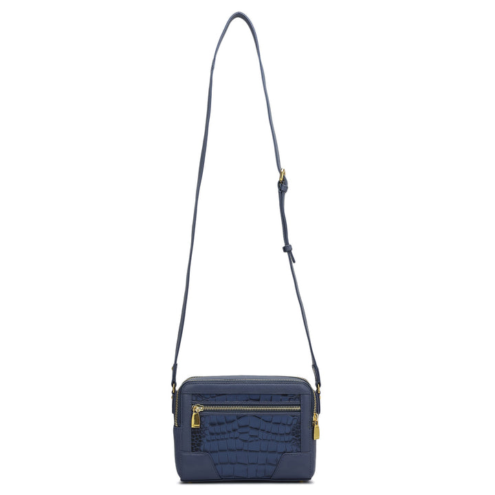 Small Croco Franzy Leather Sling - Stardust