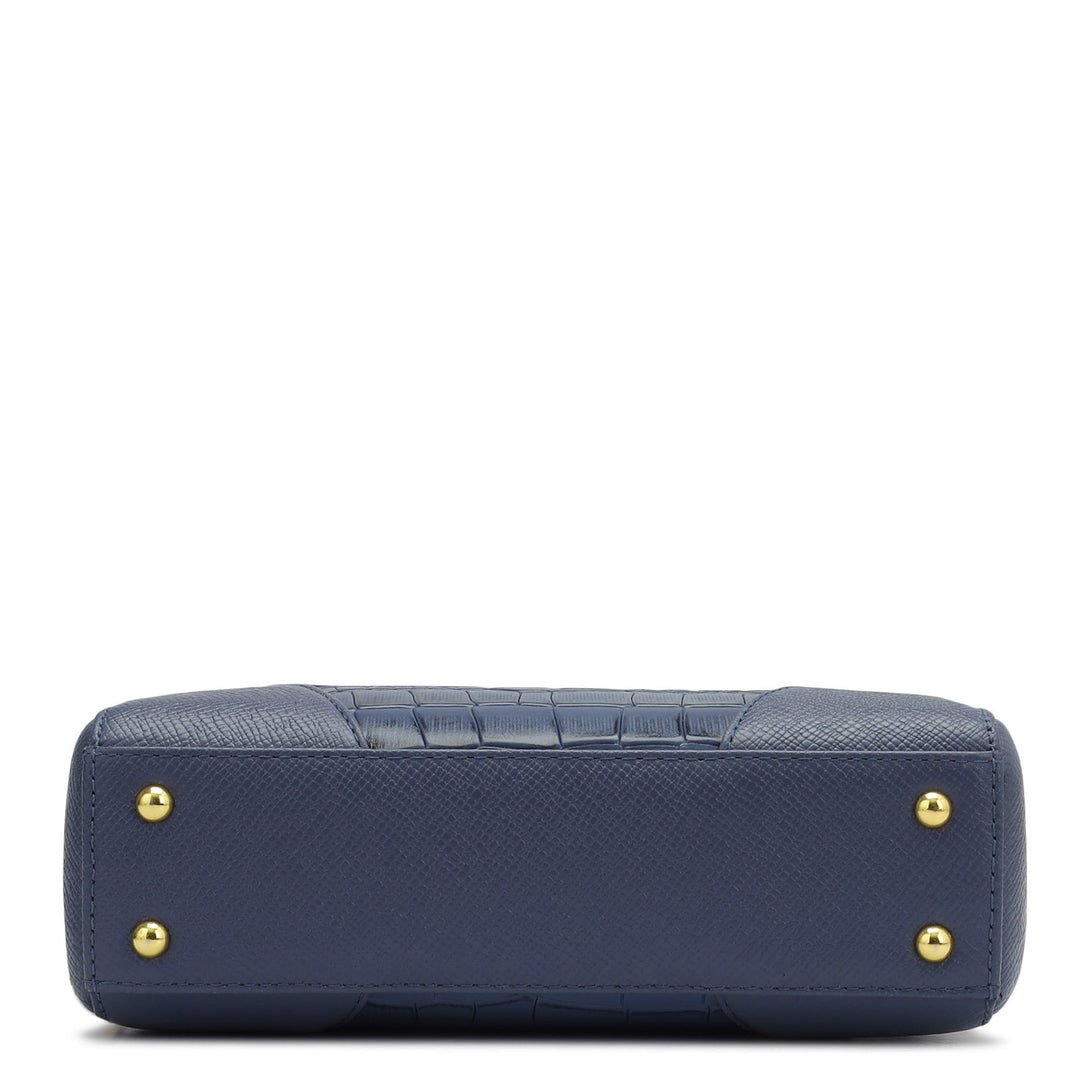 Small Croco Franzy Leather Sling - Stardust