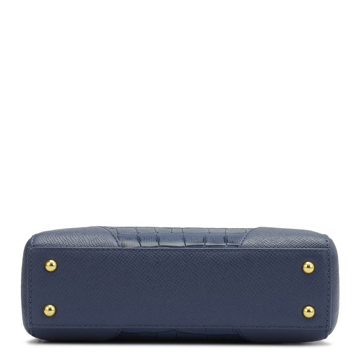 Small Croco Franzy Leather Sling - Stardust