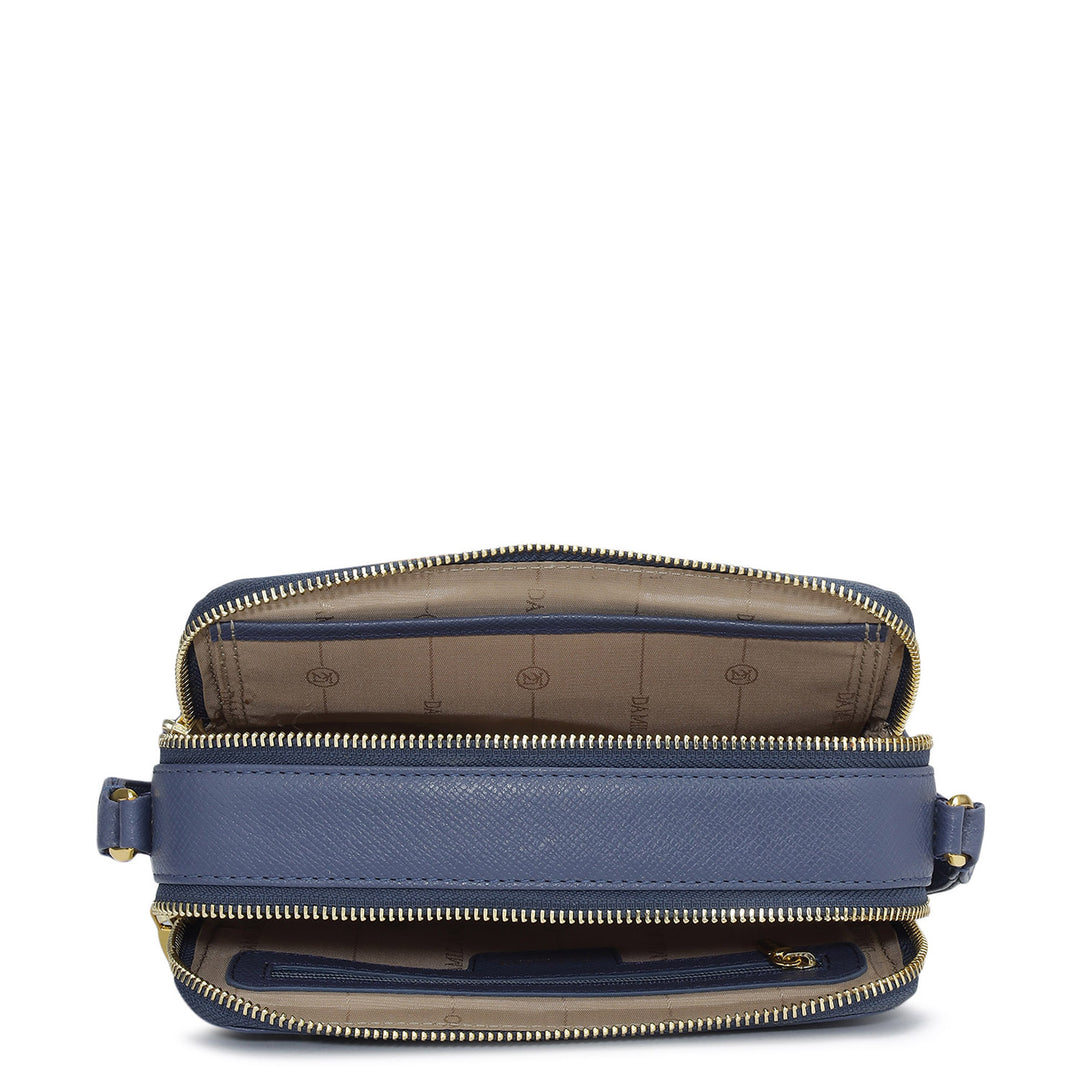 Small Croco Franzy Leather Sling - Stardust