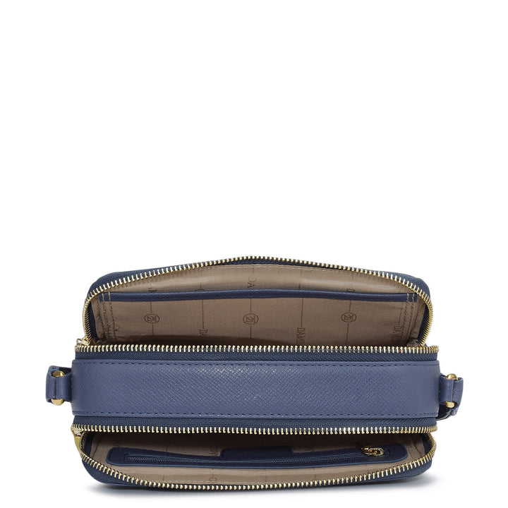 Small Croco Franzy Leather Sling - Stardust