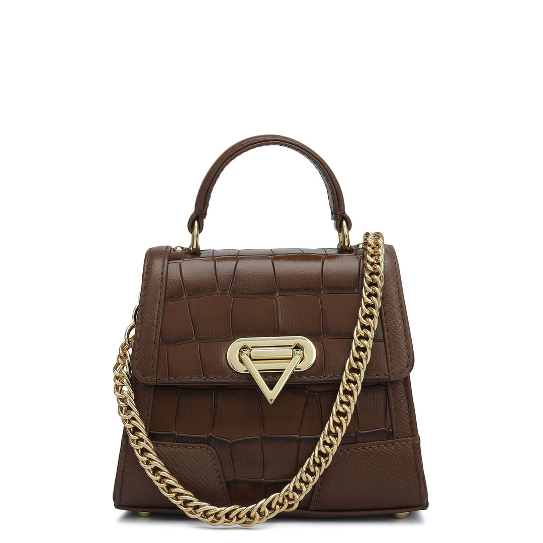 Small Croco Franzy Leather Sling - Date