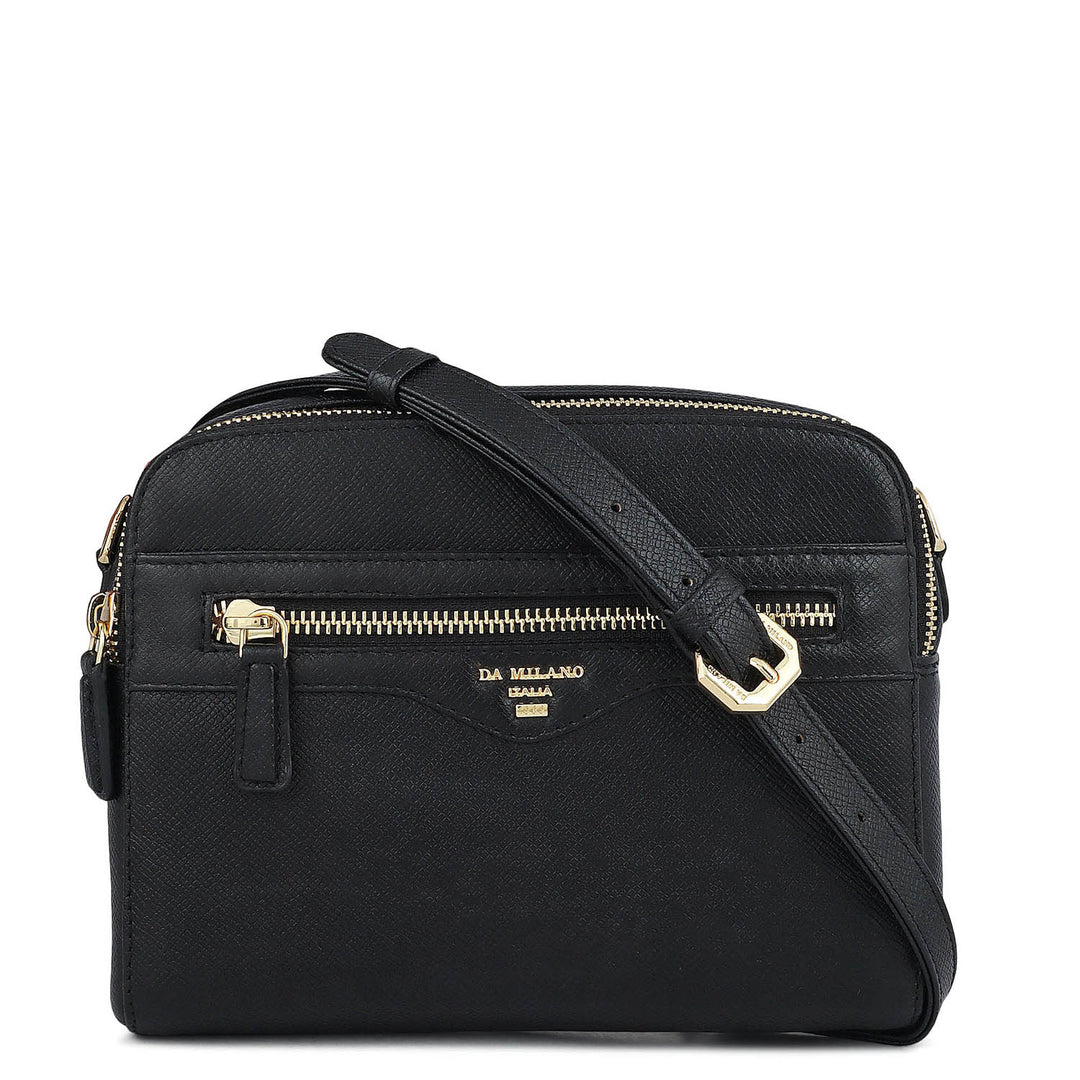 Small Franzy Leather Sling - Black