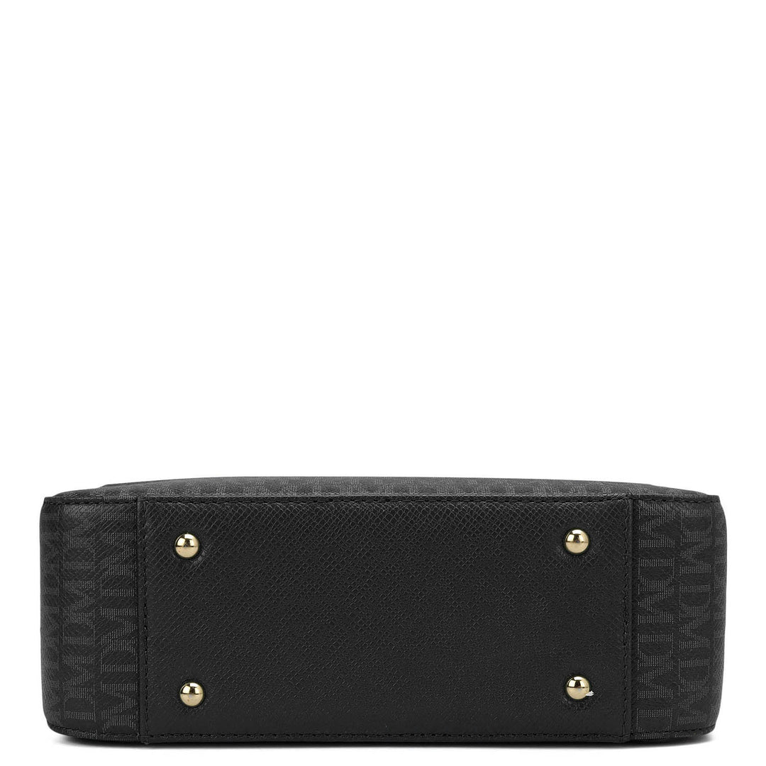 Small Monogram Leather Sling Bag - Black