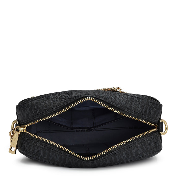 Small Monogram Leather Sling Bag - Black