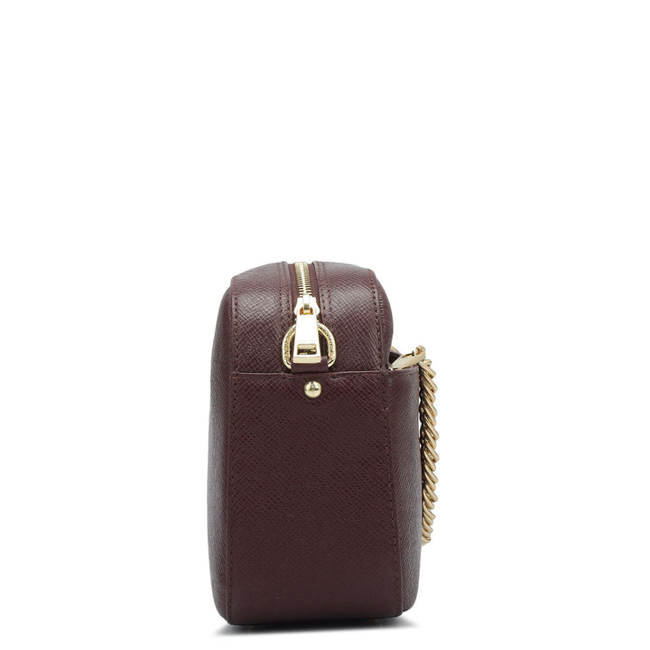 Small Franzy Leather Sling - Wine