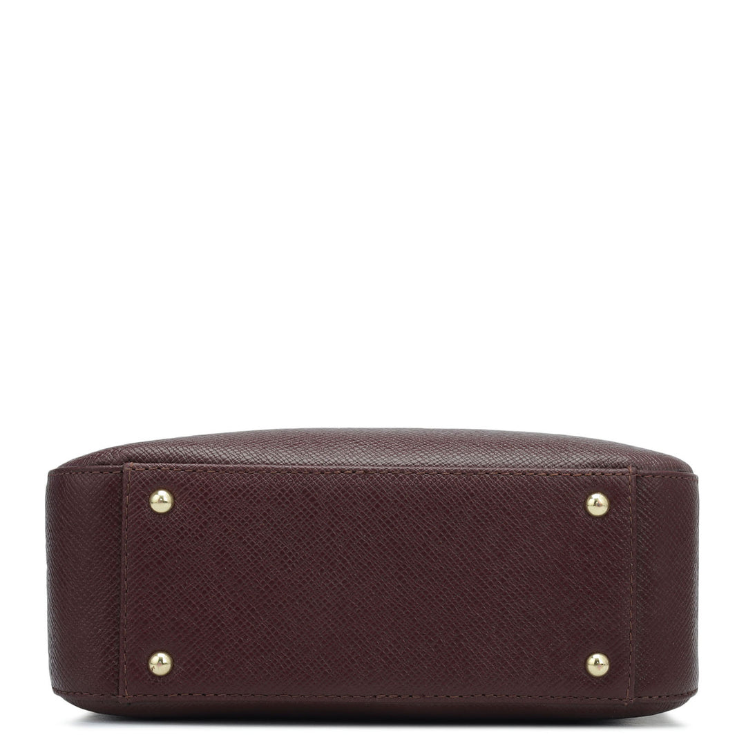 Small Franzy Leather Sling - Wine