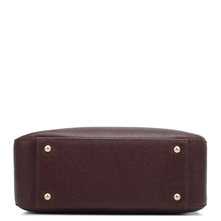 Small Franzy Leather Sling - Wine