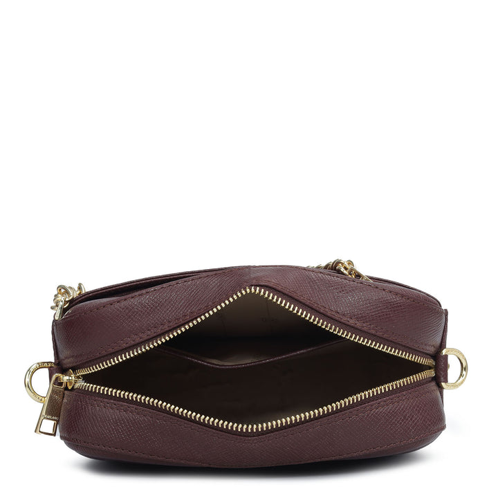 Small Franzy Leather Sling - Wine