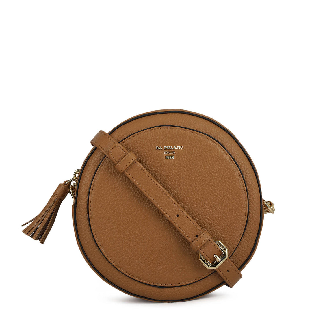 Small Wax Leather Sling - Caramel