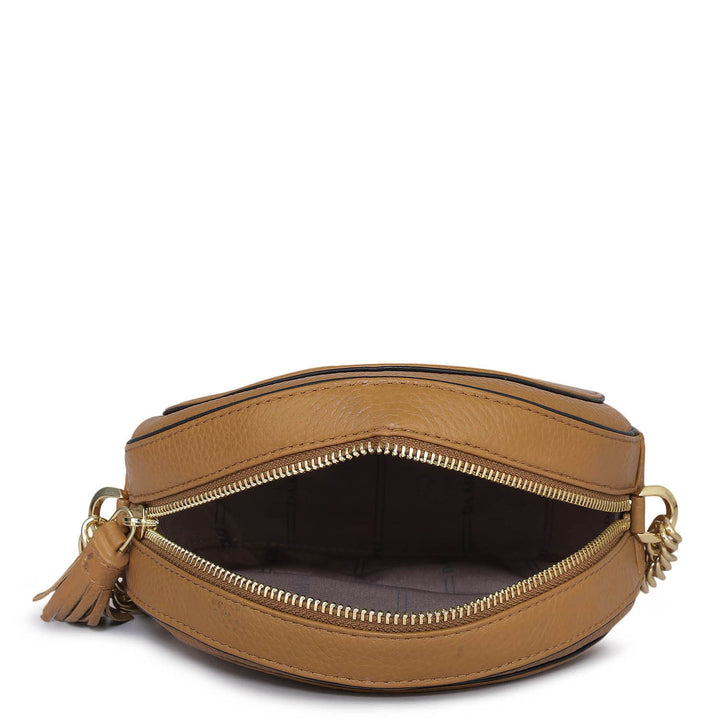 Small Wax Leather Sling - Caramel