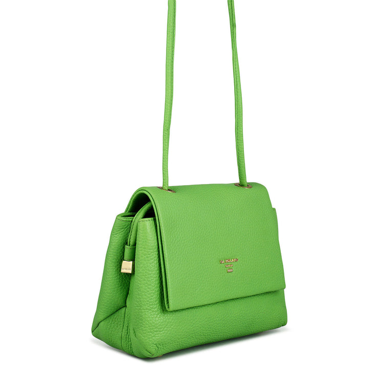 Small Wax Leather Sling - Slime