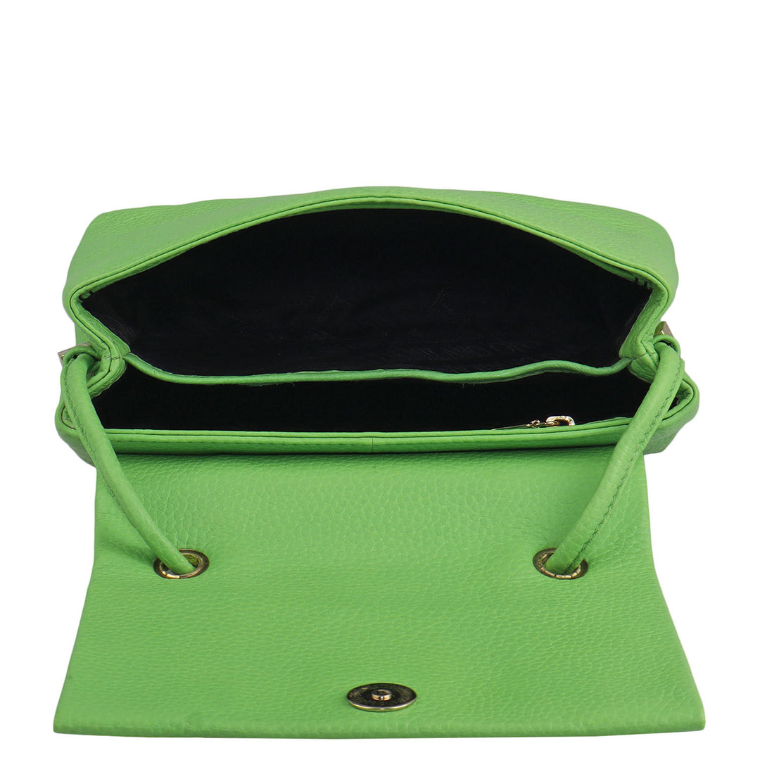 Small Wax Leather Sling - Slime