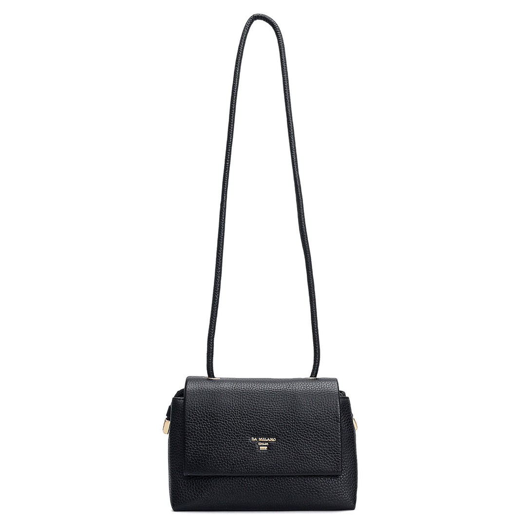 Small Wax Leather Sling - Black