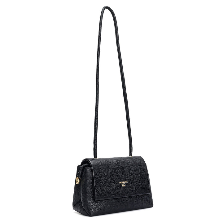 Small Wax Leather Sling - Black