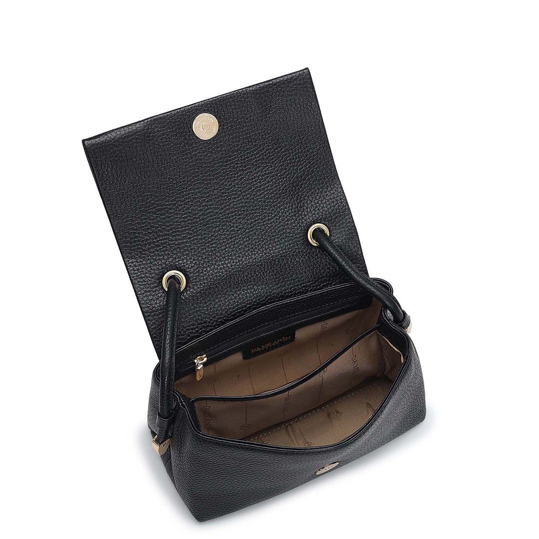 Small Wax Leather Sling - Black