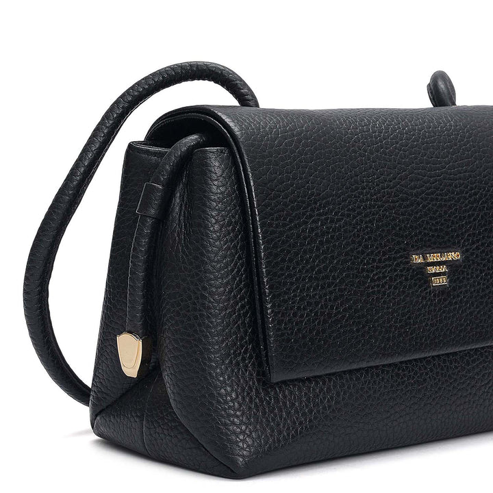 Small Wax Leather Sling - Black