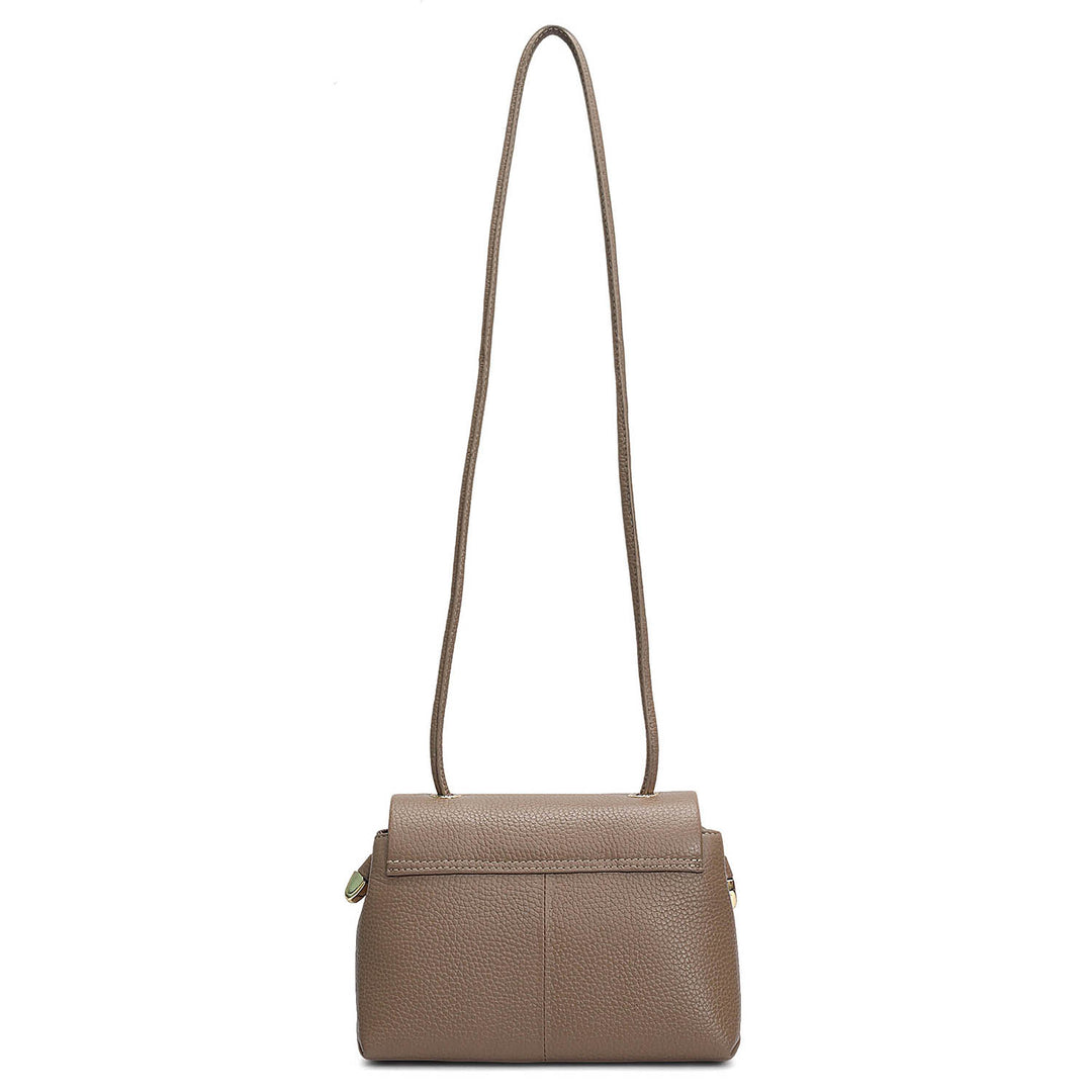 Small Wax Leather Sling - Greyish Taupe