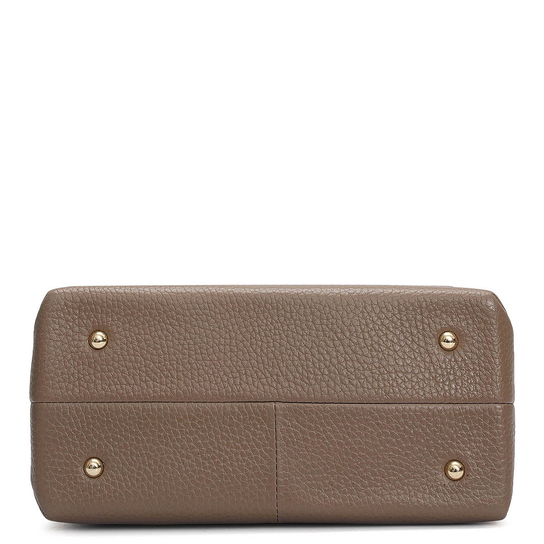 Small Wax Leather Sling - Greyish Taupe