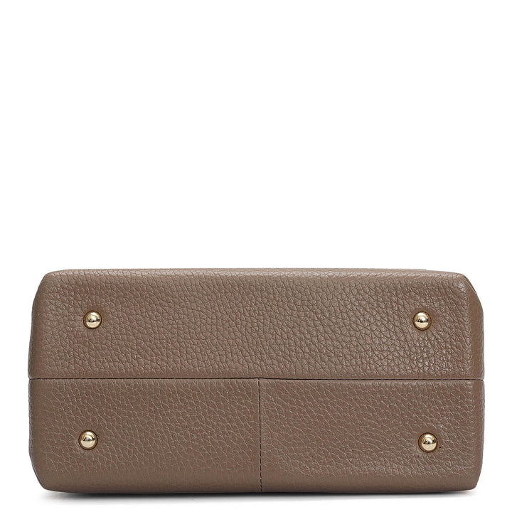 Small Wax Leather Sling - Greyish Taupe