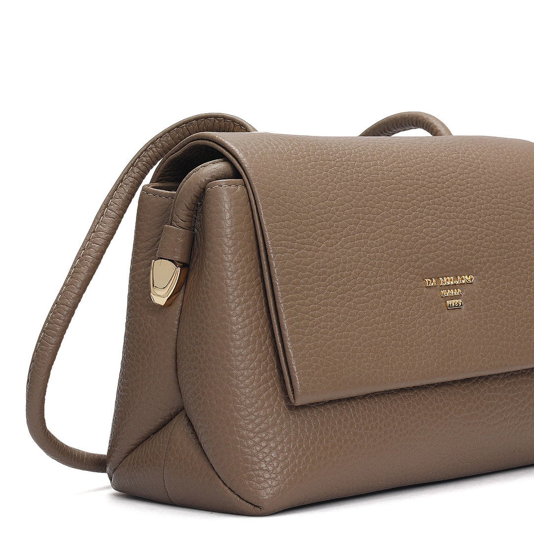 Small Wax Leather Sling - Greyish Taupe