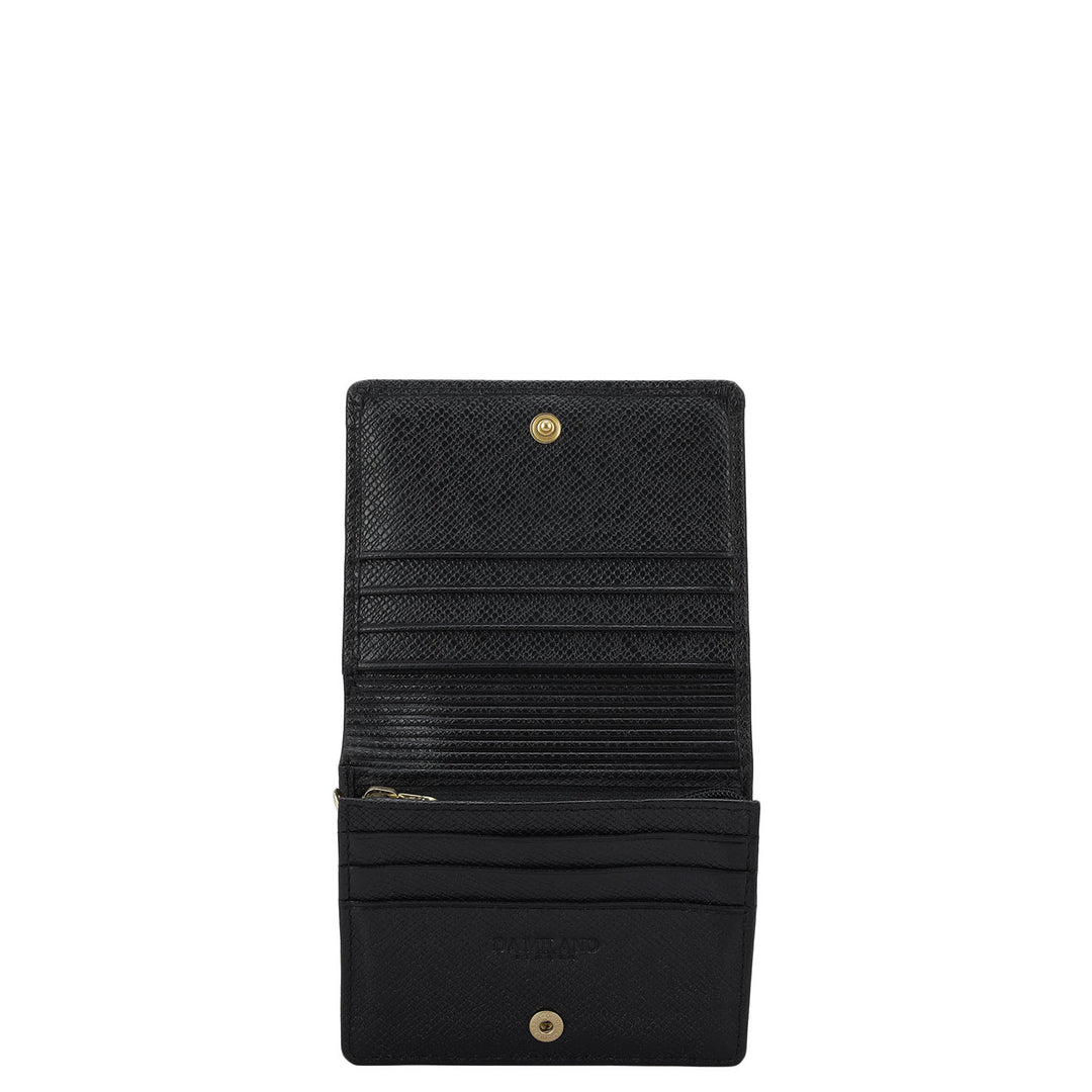 Croco Leather Ladies Sling Wallet - Black