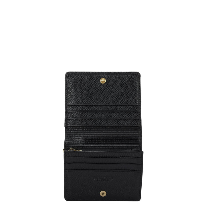 Croco Leather Ladies Sling Wallet - Black