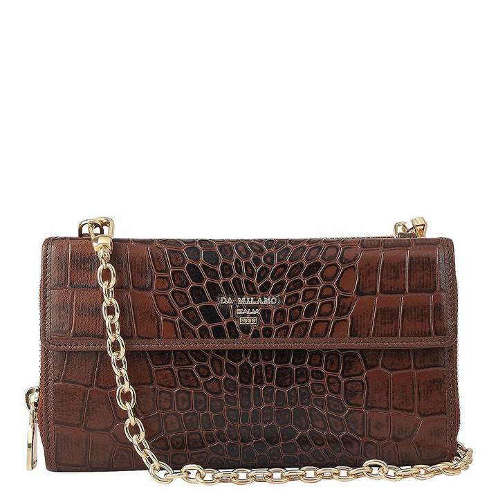 Croco Leather Ladies Wallet - Date