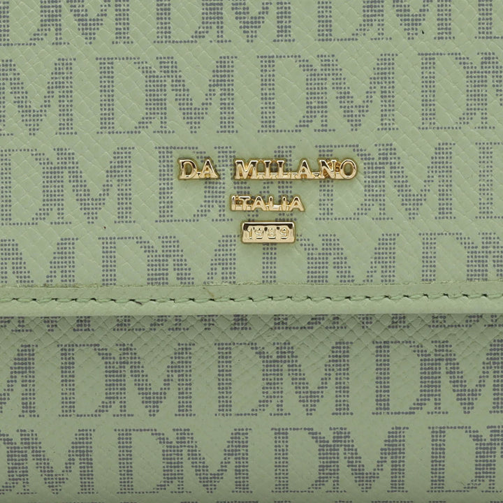 Monogram Leather Ladies Sling Wallet - Mint