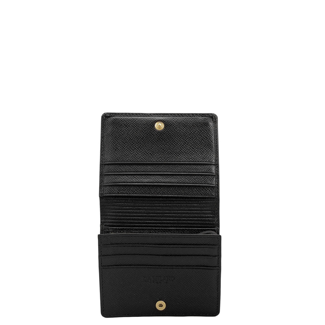 Croco Leather Ladies Sling Wallet - Black