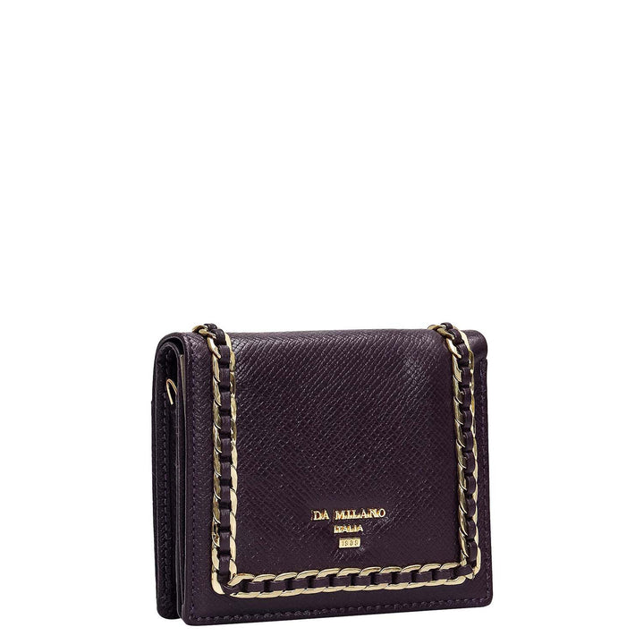 Franzy Leather Ladies Sling Wallet - Grapevine