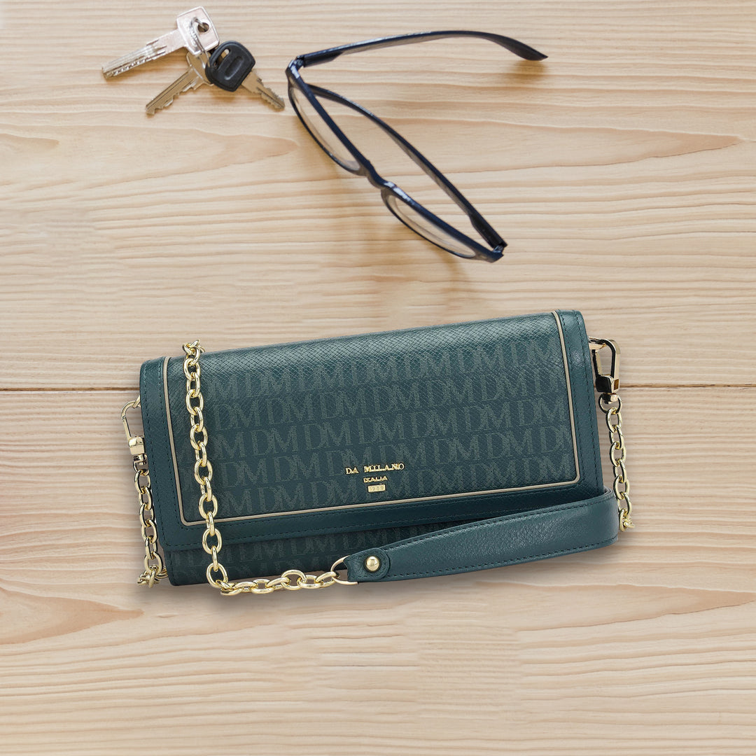 Monogram Leather Ladies Sling Wallet - Octane