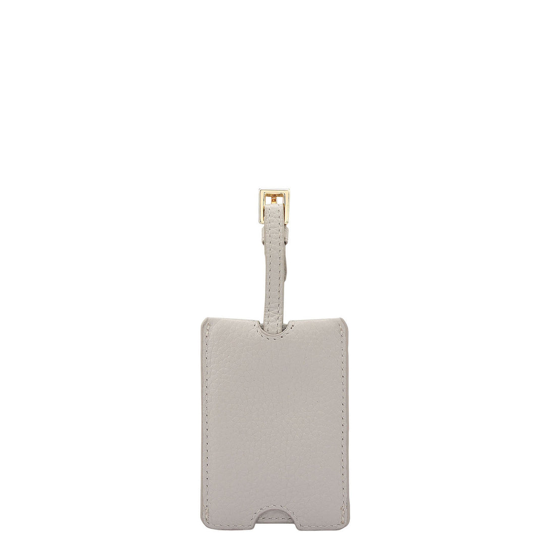 Wax Leather Luggage Tag - Khaki