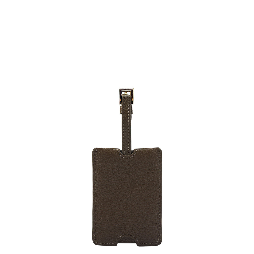 Wax Leather Luggage Tag - Moss
