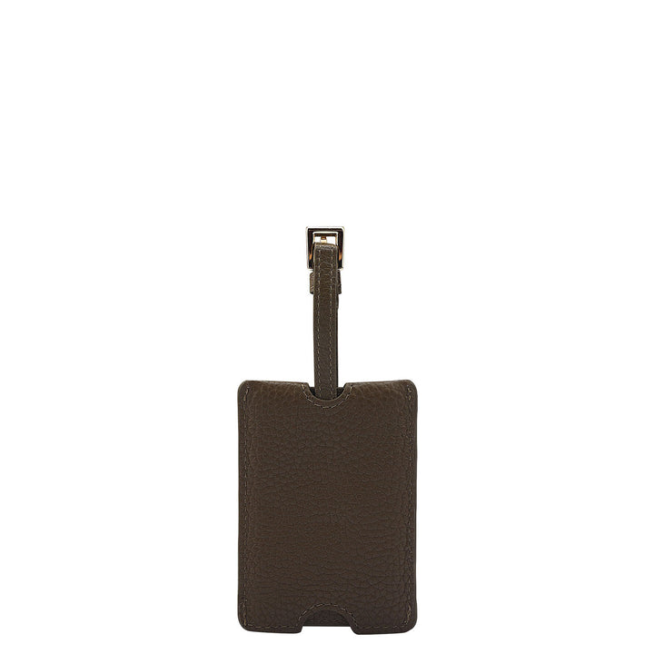 Wax Leather Luggage Tag - Moss